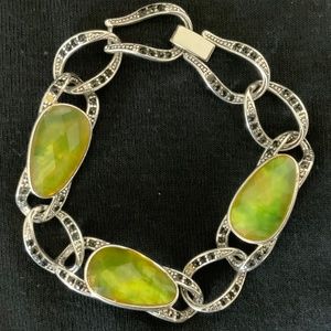 Green and Silver Colored Bracelet